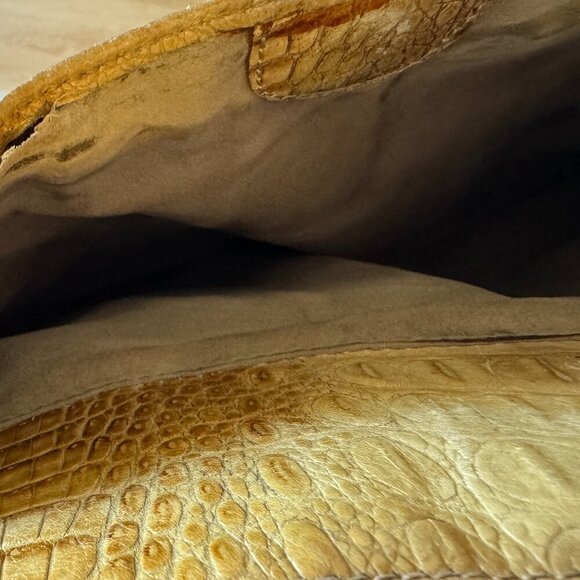 Brahmin Bag Women's Shoulder Purse Yellow Brown Multicolor Multiple Pockets - Picture 11 of 15